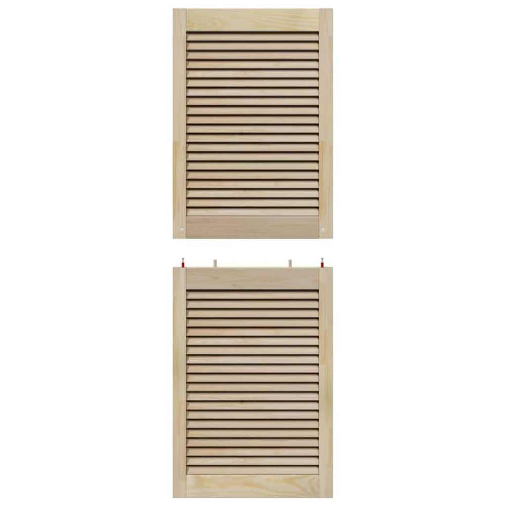 Produktbild för Skåpdörr 4 pcs Naturfärg 49,5 x 2,1 x 140,5 cm Massiv furu