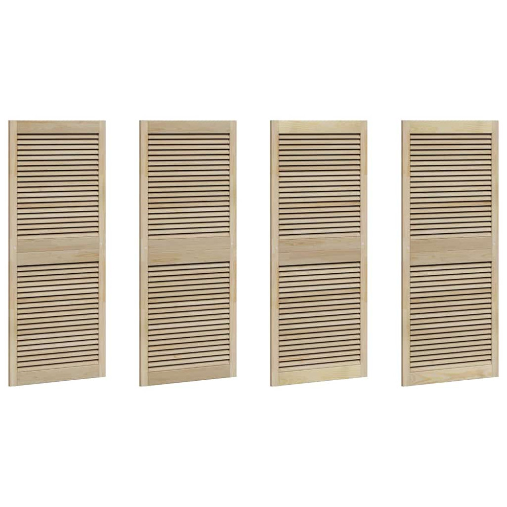 Produktbild för Skåpdörr 4 pcs Naturfärg 140,5 x 2,1 x 59,5 cm Massiv furu