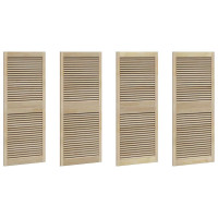 Produktbild för Skåpdörr 4 pcs Naturfärg 140,5 x 2,1 x 59,5 cm Massiv furu