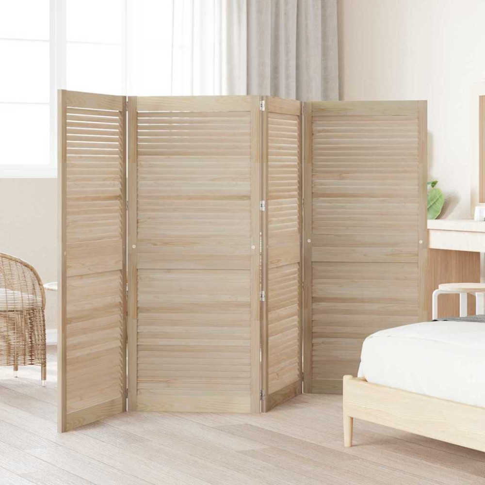 Produktbild för Skåpdörr 4 pcs Naturfärg 140,5 x 2,1 x 59,5 cm Massiv furu
