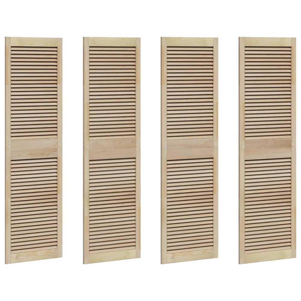 Produktbild för Skåpdörr 4 pcs Naturfärg 170 x 2,1 x 49,5 cm Massiv furu