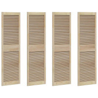 Produktbild för Skåpdörr 4 pcs Naturfärg 170 x 2,1 x 49,5 cm Massiv furu