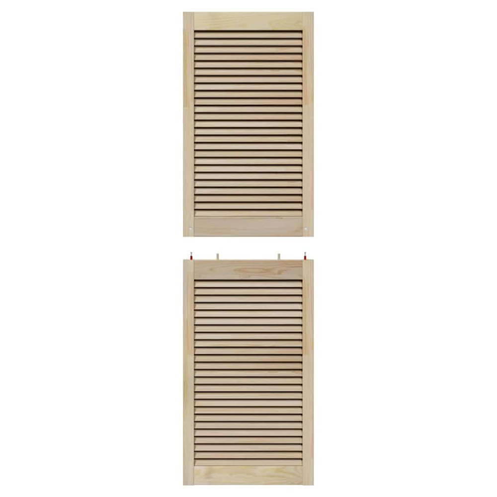 Produktbild för Skåpdörr 4 pcs Naturfärg 170 x 2,1 x 49,5 cm Massiv furu