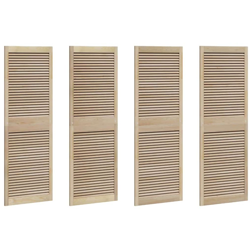 Produktbild för Skåpdörr 4 pcs Naturfärg 170 x 2,1 x 59,5 cm Massiv furu