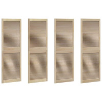 Produktbild för Skåpdörr 4 pcs Naturfärg 170 x 2,1 x 59,5 cm Massiv furu