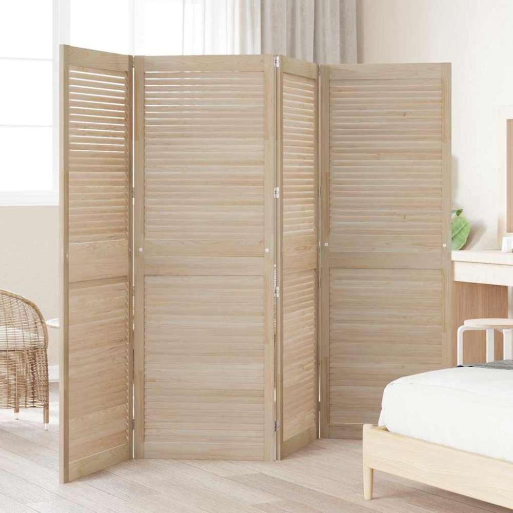 Produktbild för Skåpdörr 4 pcs Naturfärg 170 x 2,1 x 59,5 cm Massiv furu