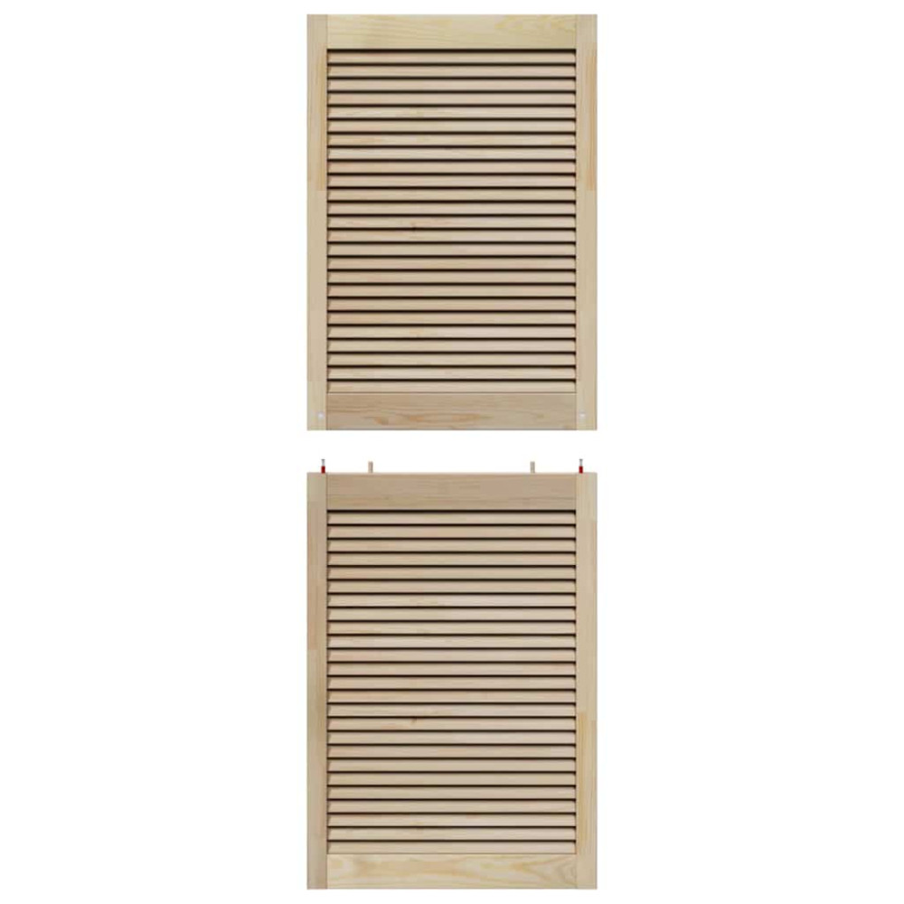 Produktbild för Skåpdörr 4 pcs Naturfärg 170 x 2,1 x 59,5 cm Massiv furu