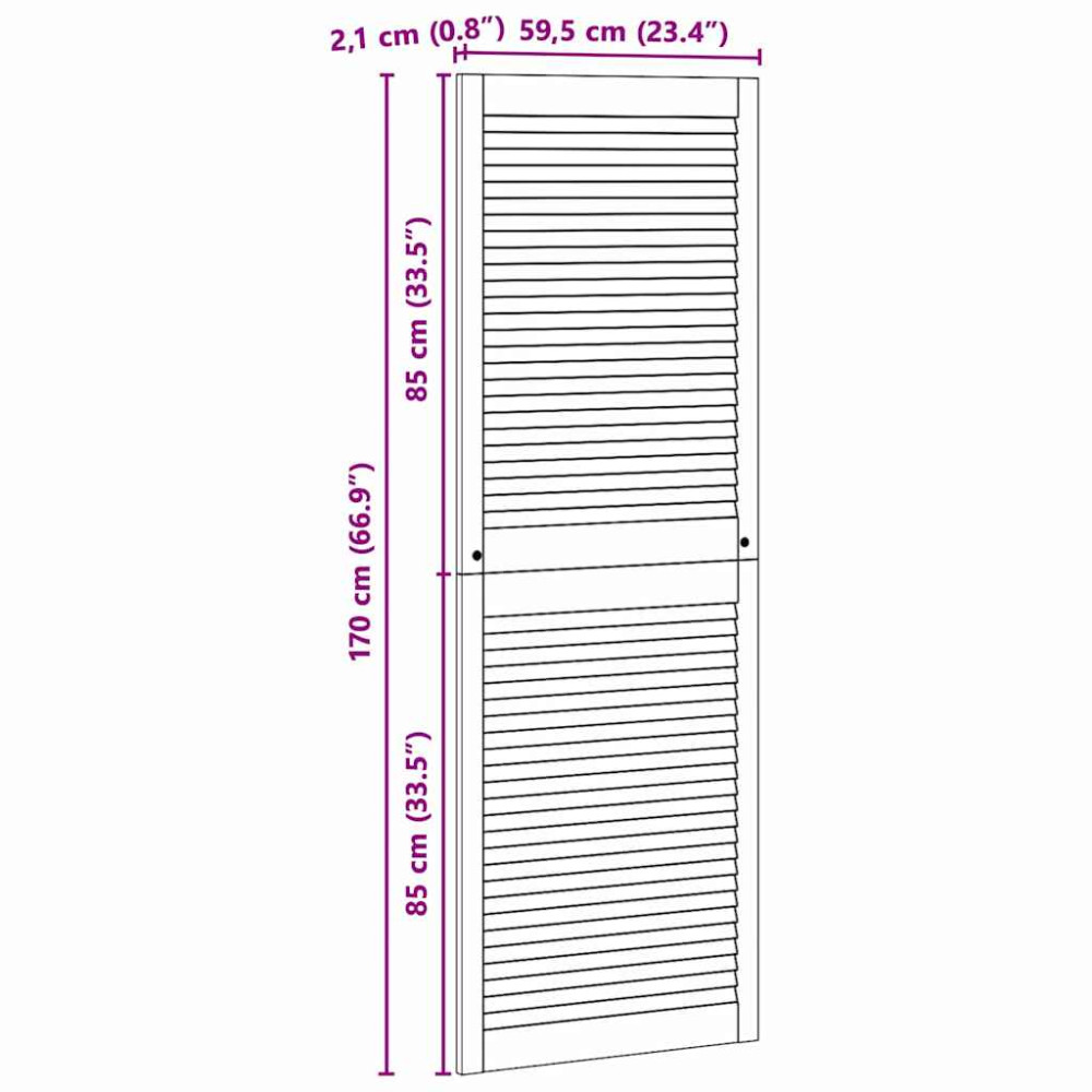 Produktbild för Skåpdörr 4 pcs Naturfärg 170 x 2,1 x 59,5 cm Massiv furu