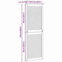 Produktbild för Skåpdörr 4 pcs Naturfärg 170 x 2,1 x 59,5 cm Massiv furu