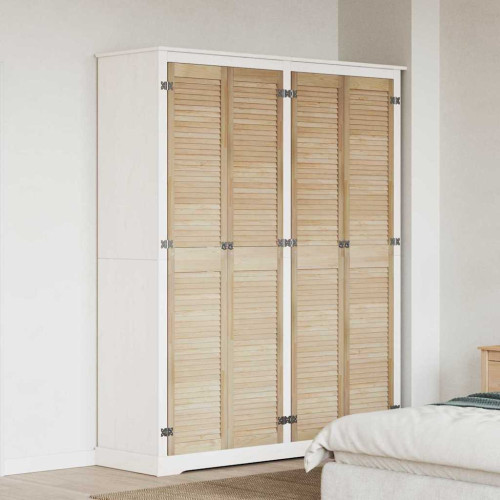 vidaXL Skåpdörr 4 pcs Naturfärg 201 x 2,1 x 39,5 cm Massiv furu