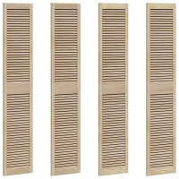 Produktbild för Skåpdörr 4 pcs Naturfärg 201 x 2,1 x 39,5 cm Massiv furu