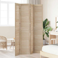 Produktbild för Skåpdörr 4 pcs Naturfärg 201 x 2,1 x 39,5 cm Massiv furu