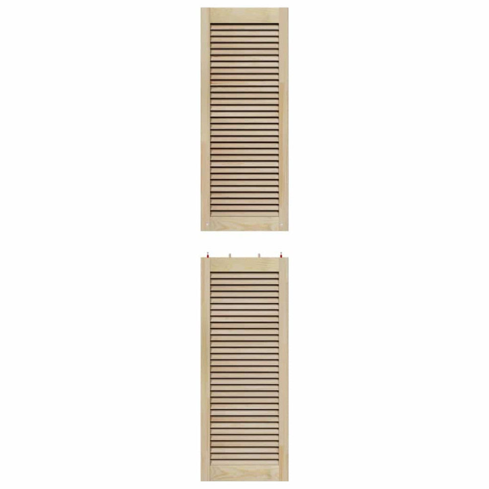 Produktbild för Skåpdörr 4 pcs Naturfärg 201 x 2,1 x 39,5 cm Massiv furu