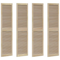 Produktbild för Skåpdörr 4 pcs Naturfärg 201 x 2,1 x 49,5 cm Massiv furu