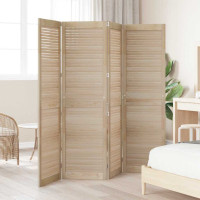 Produktbild för Skåpdörr 4 pcs Naturfärg 201 x 2,1 x 49,5 cm Massiv furu