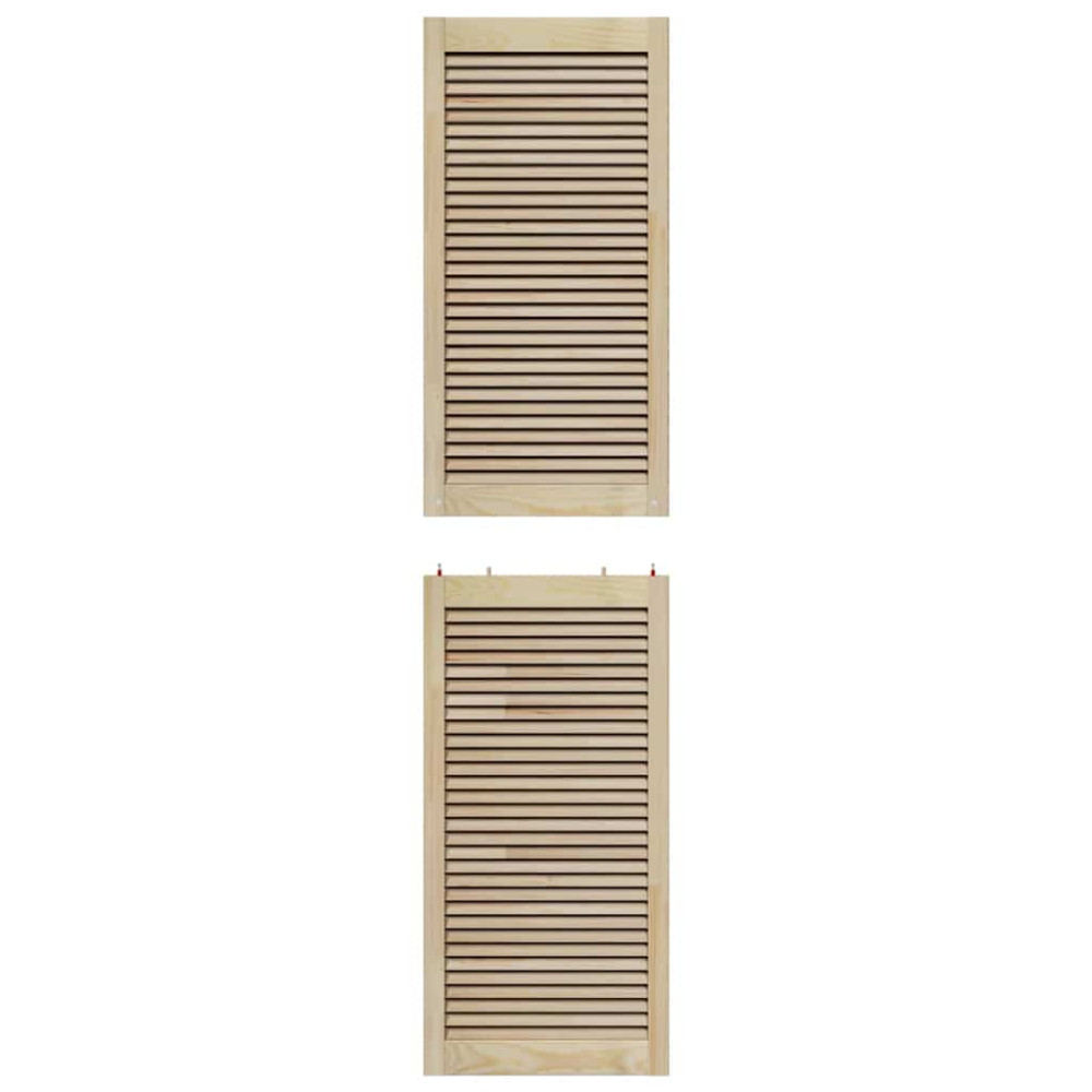 Produktbild för Skåpdörr 4 pcs Naturfärg 201 x 2,1 x 49,5 cm Massiv furu