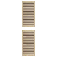 Produktbild för Skåpdörr 4 pcs Naturfärg 201 x 2,1 x 49,5 cm Massiv furu