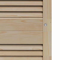 Produktbild för Skåpdörr 4 pcs Naturfärg 201 x 2,1 x 49,5 cm Massiv furu