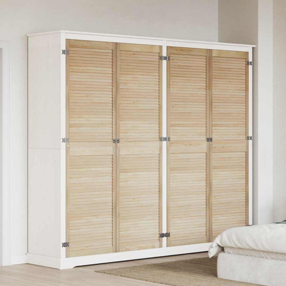 Produktbild för Skåpdörr 4 pcs Naturfärg 201 x 2,1 x 59,5 cm Massiv furu