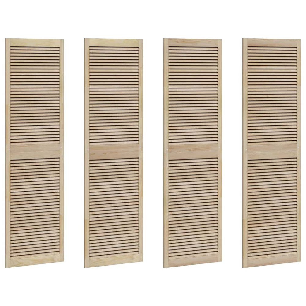 Produktbild för Skåpdörr 4 pcs Naturfärg 201 x 2,1 x 59,5 cm Massiv furu