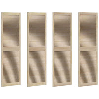 Produktbild för Skåpdörr 4 pcs Naturfärg 201 x 2,1 x 59,5 cm Massiv furu