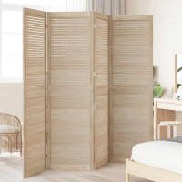 Produktbild för Skåpdörr 4 pcs Naturfärg 201 x 2,1 x 59,5 cm Massiv furu