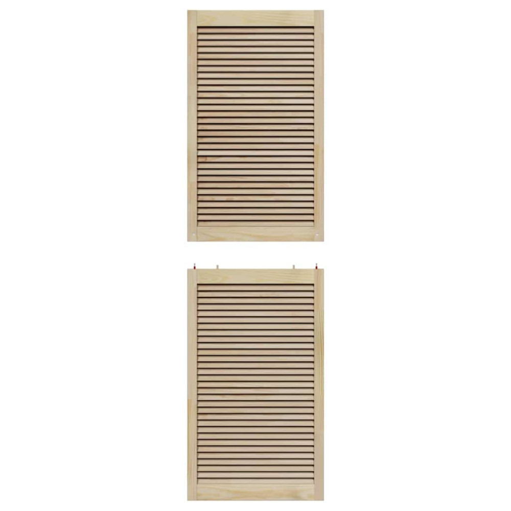 Produktbild för Skåpdörr 4 pcs Naturfärg 201 x 2,1 x 59,5 cm Massiv furu