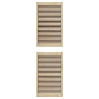 Produktbild för Skåpdörr 4 pcs Naturfärg 201 x 2,1 x 59,5 cm Massiv furu