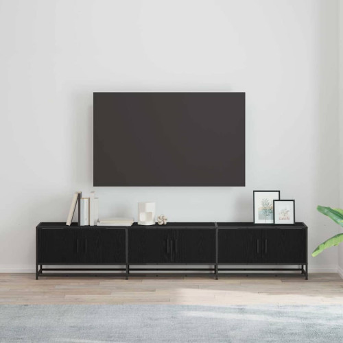 vidaXL TV Enheter 210 x 35 x 41 cm Svart Ek Konstruerat trä