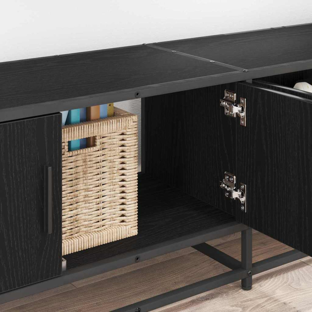 Produktbild för TV Enheter 210 x 35 x 41 cm Svart Ek Konstruerat trä