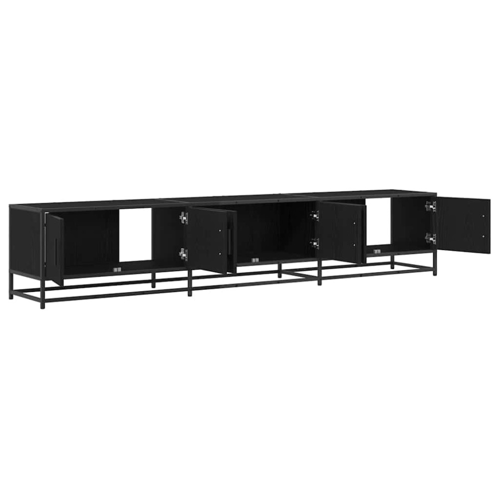 Produktbild för TV Enheter 210 x 35 x 41 cm Svart Ek Konstruerat trä