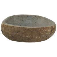 Produktbild för Flodstensbassin Ljusgrå (30-37) x (25-30) x 12 cm River Stone