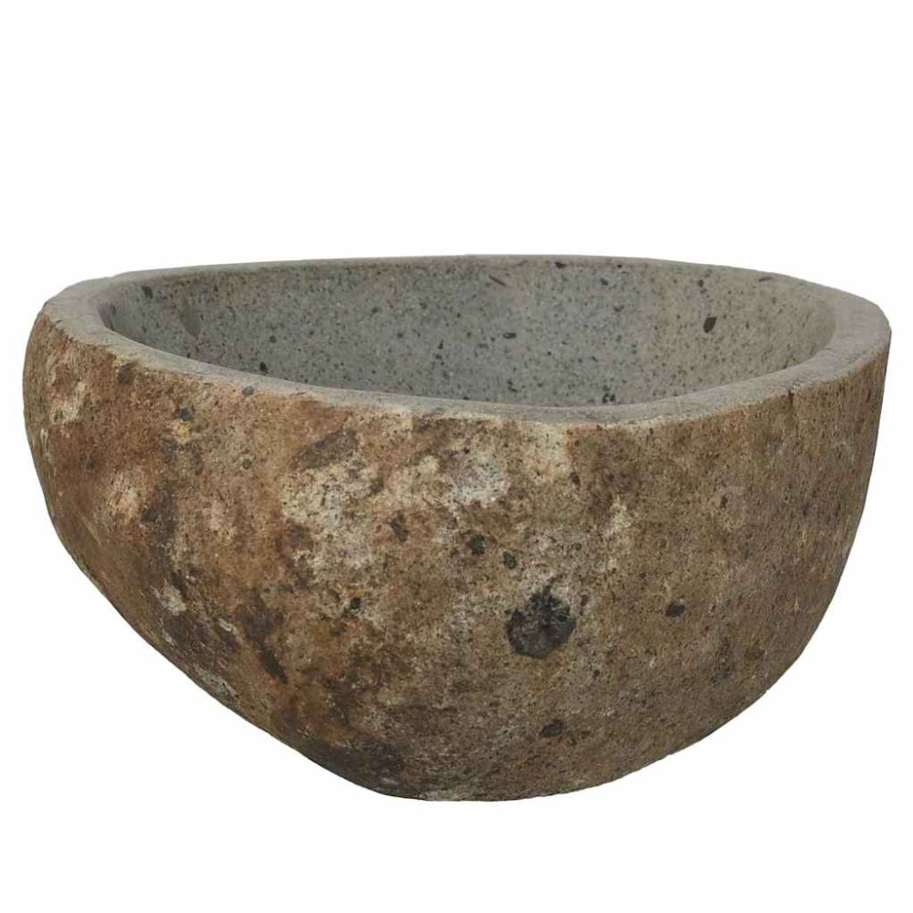 Produktbild för Flodstensbassin Ljusgrå (30-37) x (25-30) x 12 cm River Stone