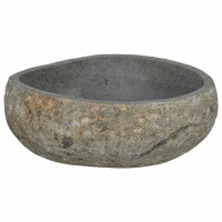 Produktbild för Flodstensbassin Ljusgrå 45 x 35 x 15 cm River Stone