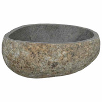 Produktbild för Flodstensbassin Ljusgrå 45 x 35 x 15 cm River Stone