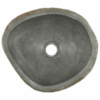 Produktbild för Flodstensbassin Ljusgrå 45 x 35 x 15 cm River Stone