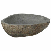 Produktbild för Flodstensbassin Ljusgrå 52 x 40 x 15 cm River Stone