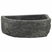 Produktbild för Väggmonterat handfat Grå 45 x 35 x 15 cm River Stone