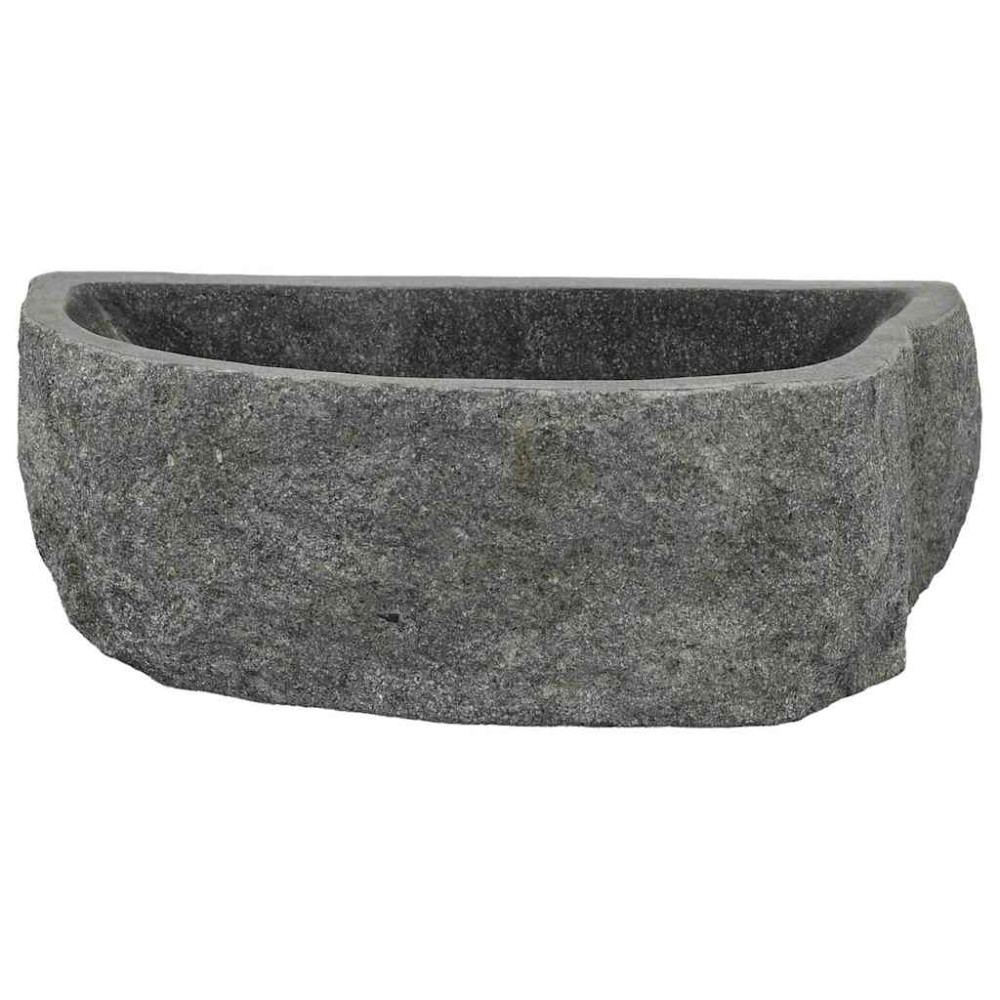 Produktbild för Väggmonterat handfat Grå 45 x 35 x 15 cm River Stone