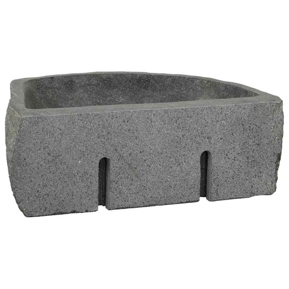 Produktbild för Väggmonterat handfat Grå 45 x 35 x 15 cm River Stone