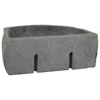 Produktbild för Väggmonterat handfat Grå 45 x 35 x 15 cm River Stone
