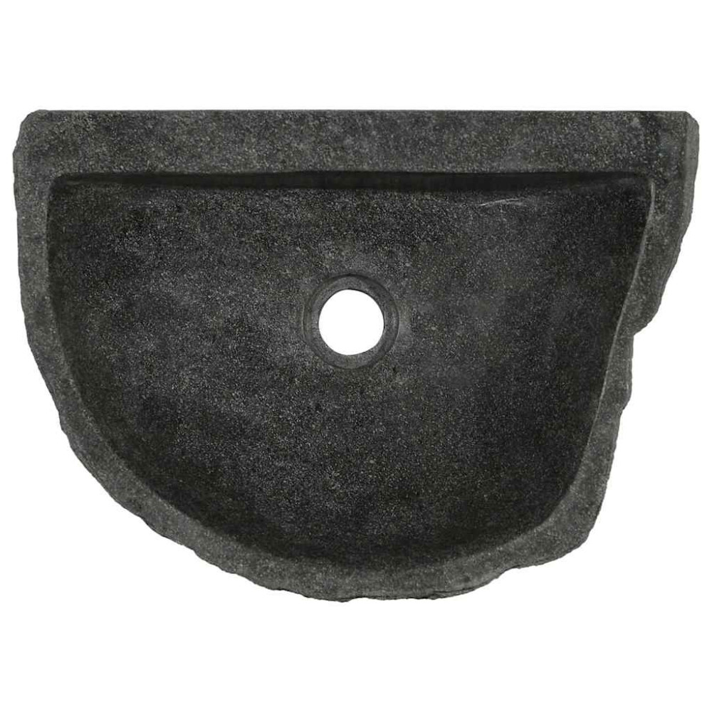 Produktbild för Väggmonterat handfat Grå 45 x 35 x 15 cm River Stone