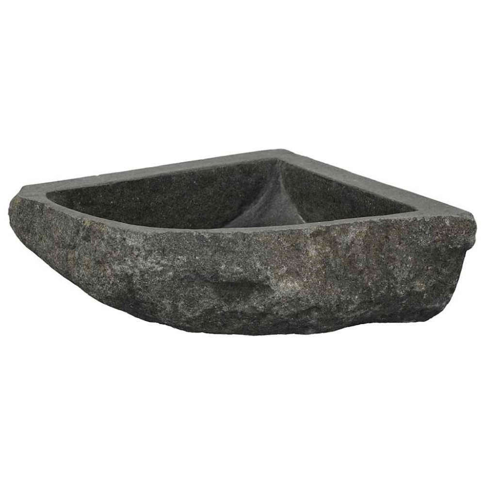 Produktbild för Handfat Grå (30-37) x (30-37) x 12 cm Flodsten