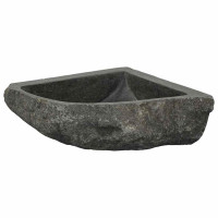 Produktbild för Handfat Grå (30-37) x (30-37) x 12 cm Flodsten