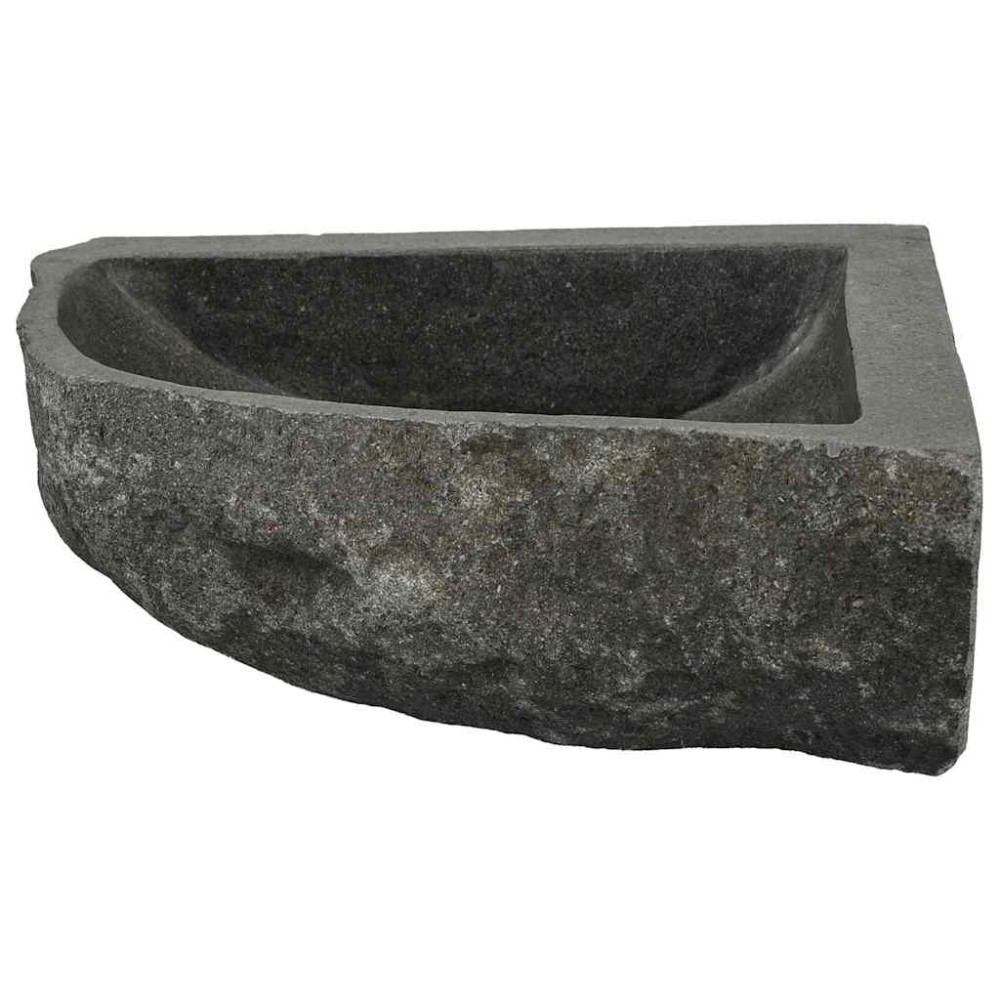 Produktbild för Handfat Grå (30-37) x (30-37) x 12 cm Flodsten
