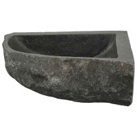 Produktbild för Handfat Grå (30-37) x (30-37) x 12 cm Flodsten