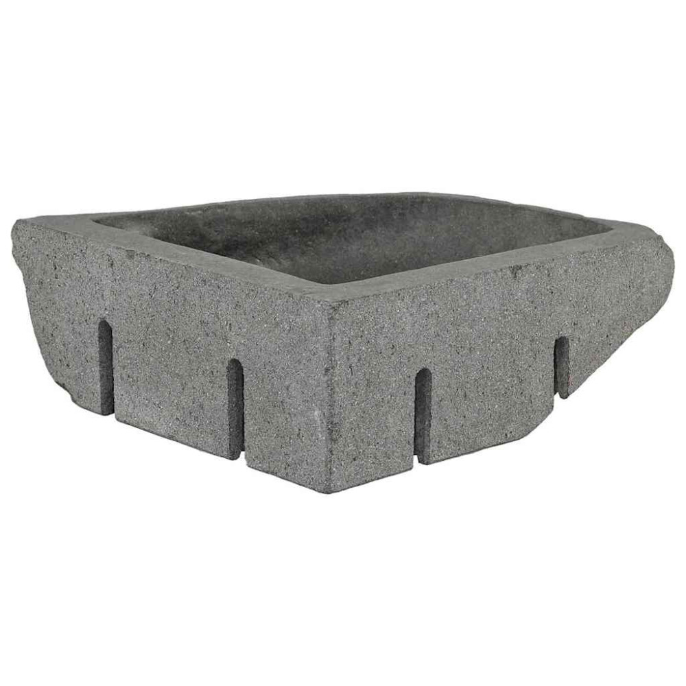 Produktbild för Handfat Grå (30-37) x (30-37) x 12 cm Flodsten