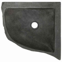 Produktbild för Handfat Grå (30-37) x (30-37) x 12 cm Flodsten