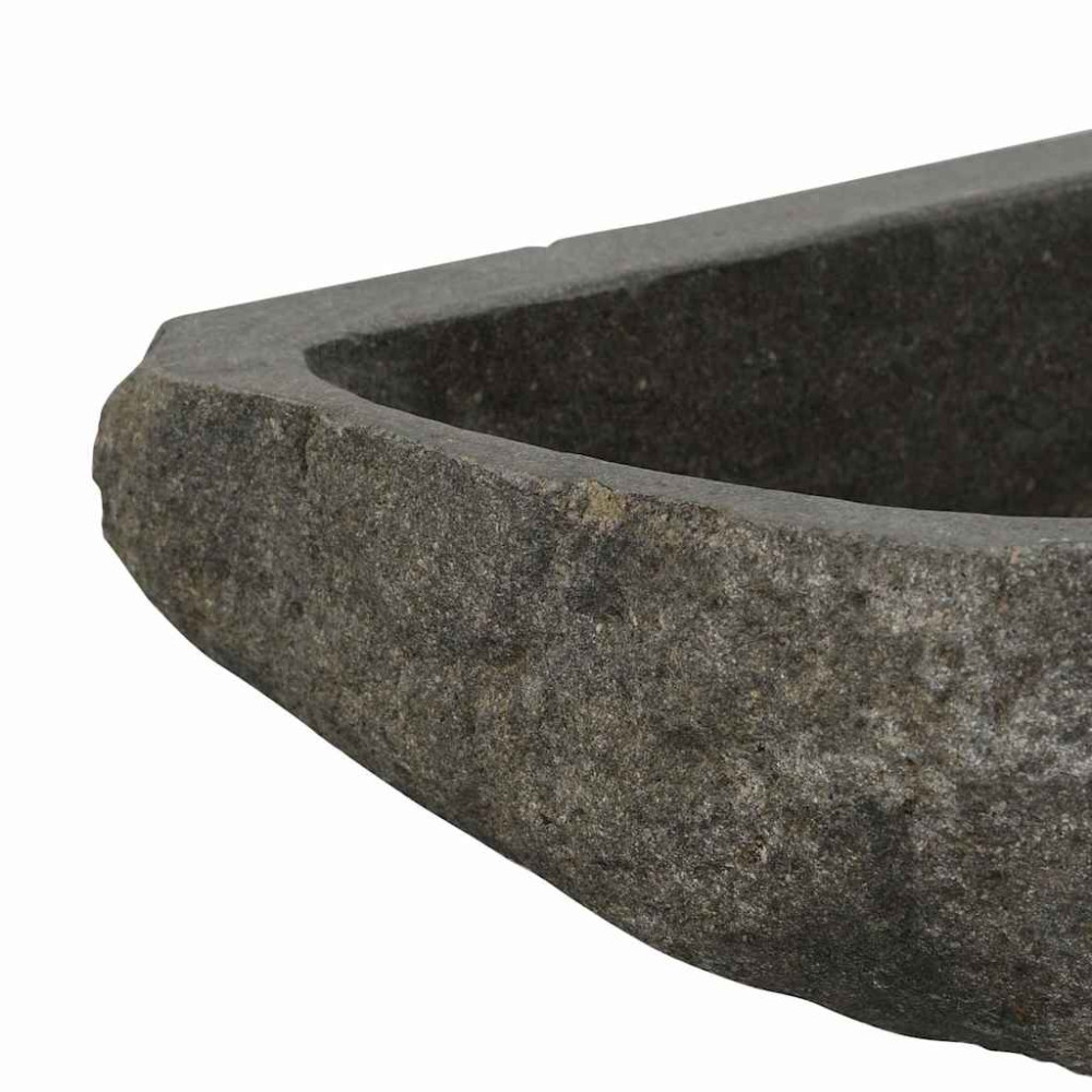 Produktbild för Handfat Grå (30-37) x (30-37) x 12 cm Flodsten