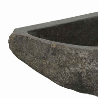 Produktbild för Handfat Grå (30-37) x (30-37) x 12 cm Flodsten